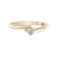 Gouden ring met een I2 Bruine Diamant