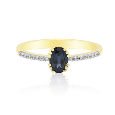 Gouden ring met een blauwe spinel