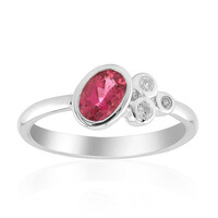 Zilveren ring met een Braziliaanse roze toermalijn (Pallanova)