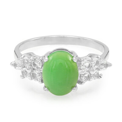 Zilveren ring met een keizerlijk chrysopraas