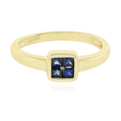 Gouden ring met blauwe saffieren