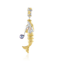 Zilveren hanger met een Mystieke zoetwater kweekparel (Gems en Vogue)