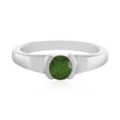 Zilveren ring met een Groene Ceylon Zirkoon