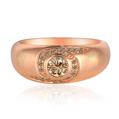 Gouden ring met een VS1 Argyle-Rose de France-Diamant (Annette)