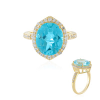 Zilveren ring met een Paraiba Topaas