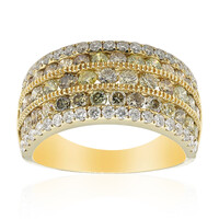 Gouden ring met SI2 Fancy Diamanten (CIRARI)