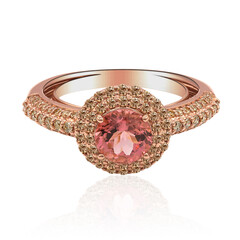 Gouden ring met een Braziliaanse roze toermalijn