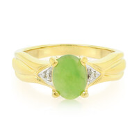 Zilveren ring met een keizerlijk chrysopraas