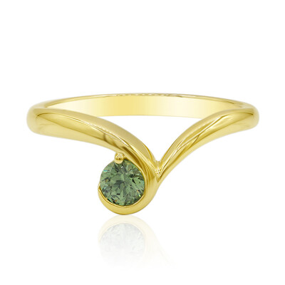 Gouden ring met een Madagaskar Demantoid (John Ferry)