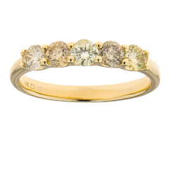 Gouden ring met SI2 Fancy Diamanten (CIRARI)