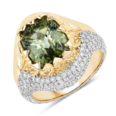 Gouden ring met een Braziliaanse Groene Toermalijn (SUHANA)