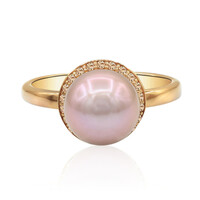 Gouden ring met een Royal Pink Ming Parel (TPC)