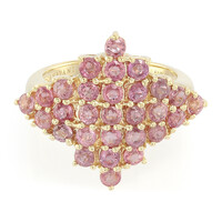 Gouden ring met Onverhitte Padparadscha Saffieren (AMAYANI)