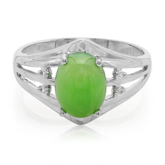 Zilveren ring met een keizerlijk chrysopraas