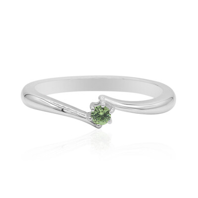 Zilveren ring met een Madagaskar Demantoid (John Ferry)