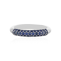 Zilveren ring met blauwe saffieren