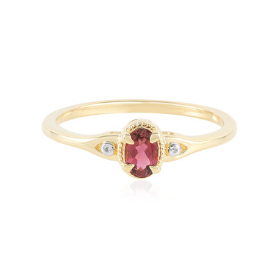 Zilveren ring met een Braziliaanse roze toermalijn