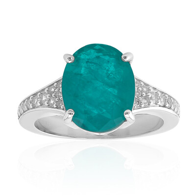 Zilveren ring met een Blauwgroene kwarts