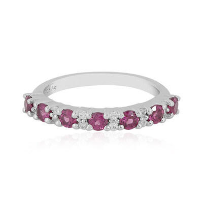 Zilveren ring met rhodolieten