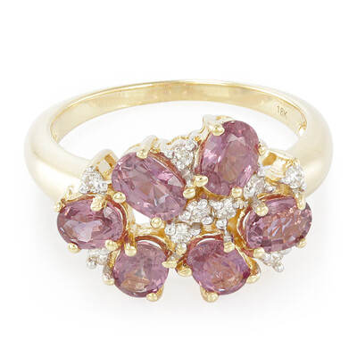 Gouden ring met Onverhitte Padparadscha Saffieren (AMAYANI)