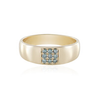 Zilveren ring met I2 Blauwe Diamanten