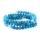 Stalen armband met neon blauwe apatieten (Riya)