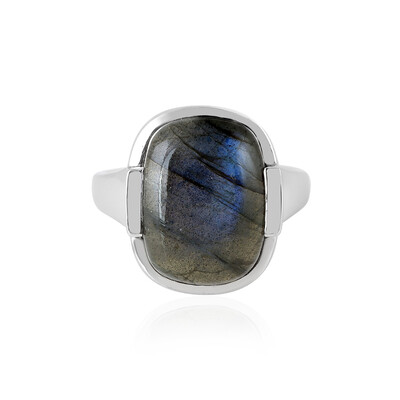 Zilveren ring met een Blauwe Minary Labradoriet (KM by Juwelo)