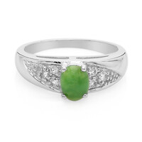 Zilveren ring met een keizerlijk chrysopraas