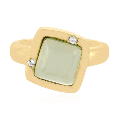 Zilveren ring met een groene amethist (MONOSONO COLLECTION)