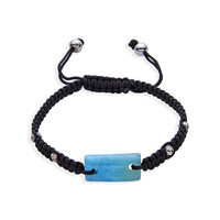 Zilveren armband met een larimar