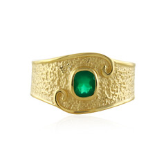 Zilveren ring met een Groene onyx