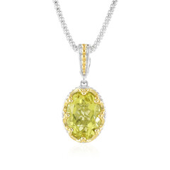 Zilveren halsketting met een Ouro Verde kwarts (Dallas Prince Designs)