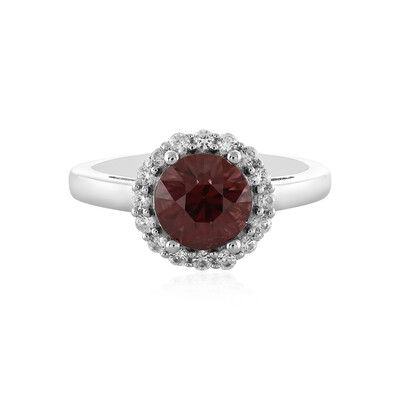 Zilveren ring met een roze zirkoon