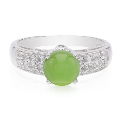 Zilveren ring met een keizerlijk chrysopraas