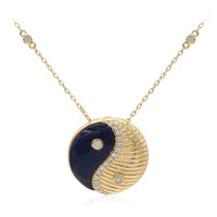 Gouden halsketting met een lapis lazuli (CIRARI)