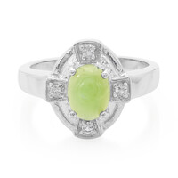 Zilveren ring met een keizerlijk chrysopraas