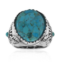 Zilveren ring met een Blauwe Kingman Mohave Turkoois (Art of Nature)