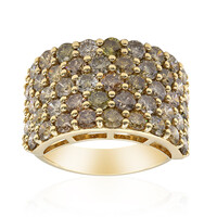 Gouden ring met SI2 Fancy Diamanten (CIRARI)