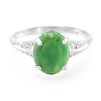 Zilveren ring met een keizerlijk chrysopraas