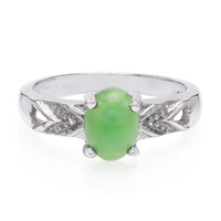 Zilveren ring met een keizerlijk chrysopraas