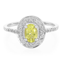 Zilveren ring met een chrysoberil