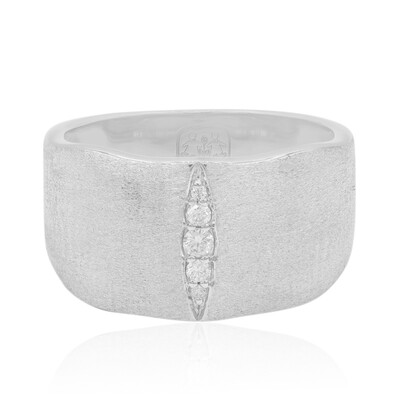 Zilveren ring met een diamant