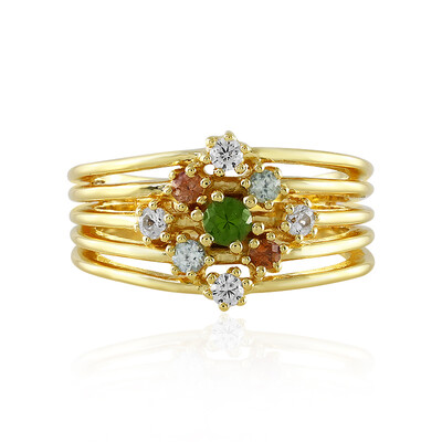 Zilveren ring met een Groene Ceylon Zirkoon