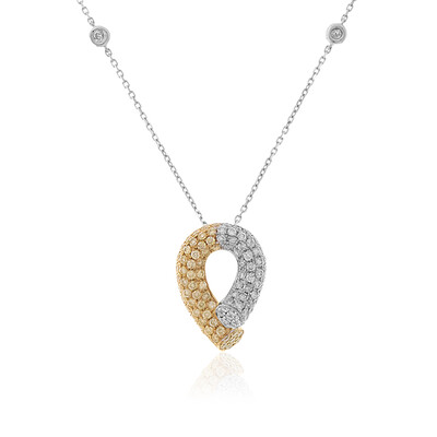 Gouden halsketting met gele S12 diamanten (CIRARI)