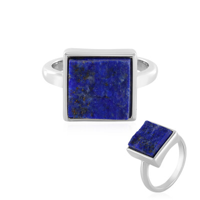 Zilveren ring met een lapis lazuli