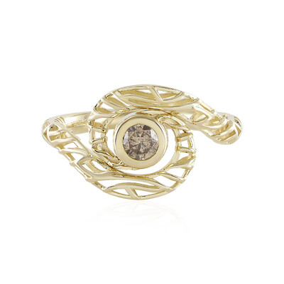 Gouden ring met een I2 Champagne Diamant (Ornaments by de Melo)