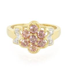 Gouden ring met Onverhitte Padparadscha Saffieren (AMAYANI)