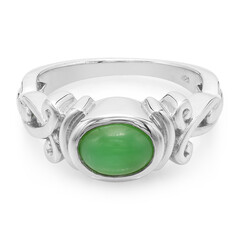 Zilveren ring met een keizerlijk chrysopraas