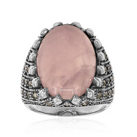 Zilveren ring met een rozen kwarts (Annette classic)