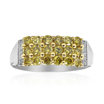 Gouden ring met gele SI1 diamanten (CIRARI)